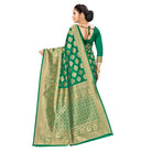 Women's Banarasi Silk Saree (Green, 5 - 6mtrs) - ElegantAlpha