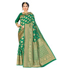 Women's Banarasi Silk Saree (Green, 5 - 6mtrs) - ElegantAlpha