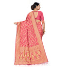 Women's Banarasi Silk Saree (Peach, 5 - 6mtrs) - ElegantAlpha