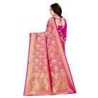 Women's Banarasi Silk Saree (Pink, 5 - 6mtrs) - ElegantAlpha