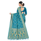 Women's Banarasi Silk Saree (Sky blue, 5 - 6mtrs) - ElegantAlpha