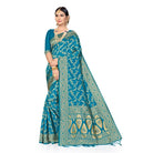 Women's Banarasi Silk Saree (Sky blue, 5 - 6mtrs) - ElegantAlpha