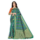 Women's Banarasi silk Saree with Blouse (Multi, 5 - 6mtr) - ElegantAlpha