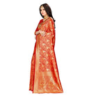 Women's Banarasi silk Saree with Blouse (Red, 5 - 6mtr) - ElegantAlpha