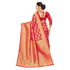 Women's Banarasi silk Saree with Blouse (Red, 5 - 6mtr) - ElegantAlpha