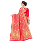 Women's Banarasi silk Saree with Blouse (Red, 5 - 6mtr) - ElegantAlpha