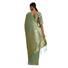 Women's Banarasi silk Saree with Blouse (Sky blue, 5 - 6mtr) - ElegantAlpha