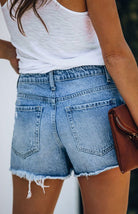 Women's Casual Broken Denim Shorts Skirt - ElegantAlpha®