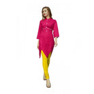 Women's Cotton Kurtis (Dark Pink, XL) - ElegantAlpha