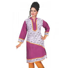 Women's Cotton Kurtis (Pink, L) - ElegantAlpha