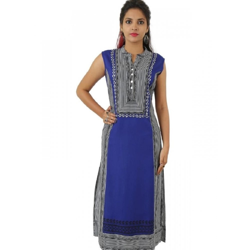 Women's Cotton Mix Kurtis (Black, L) - ElegantAlpha