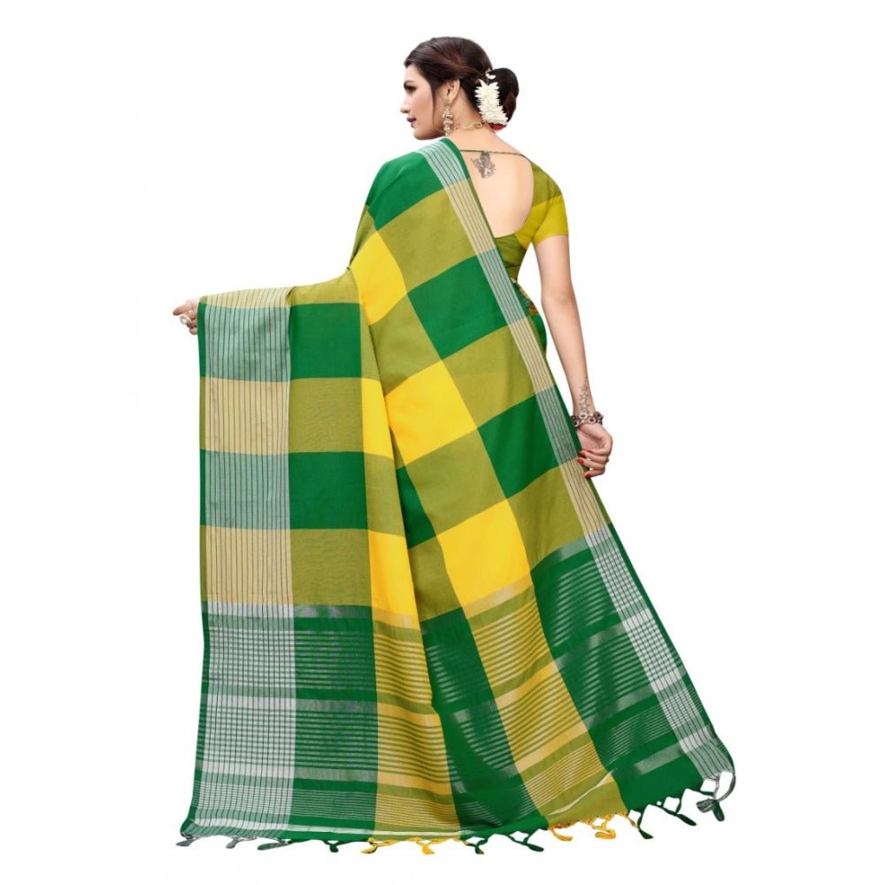 Women's Cotton Saree (Multi, 5 - 6 Mtrs) - ElegantAlpha