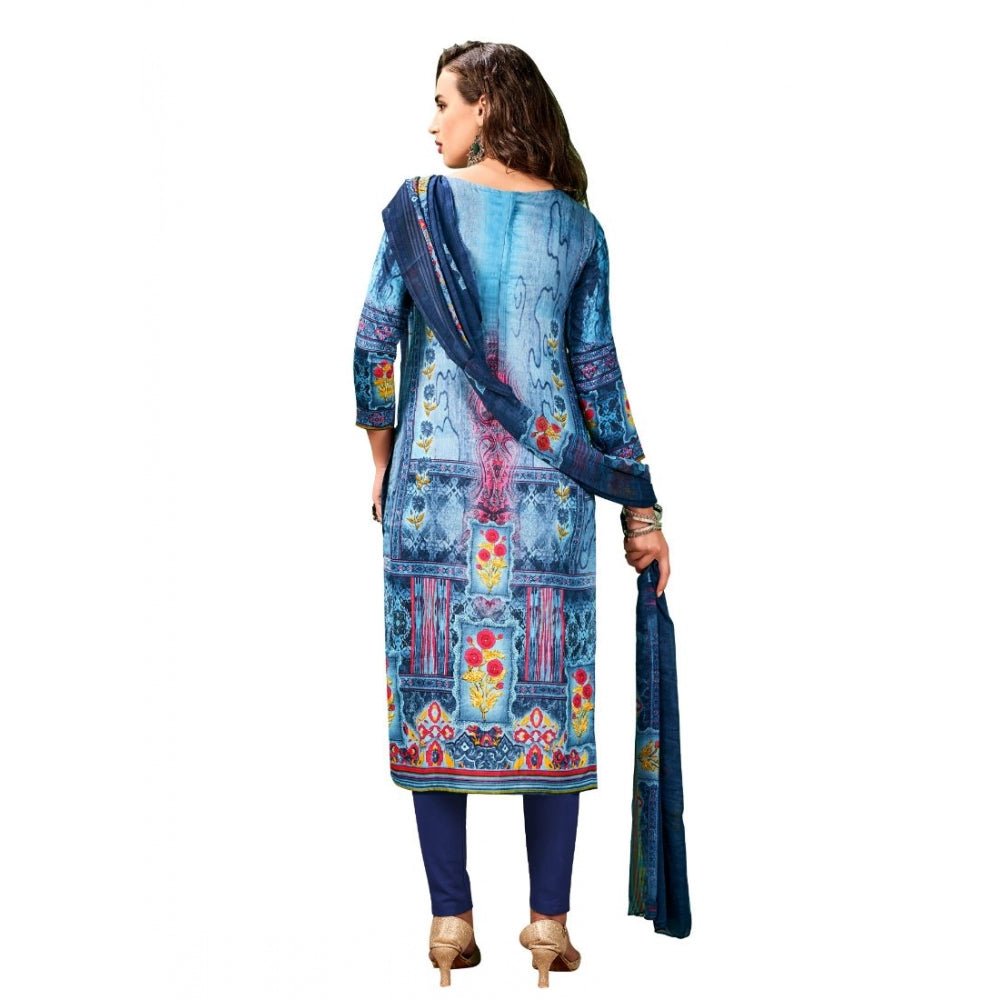 Women's Cotton Unstitched Salwar - Suit Material With Dupatta (Multi, 2 - 2.5mtrs) - ElegantAlpha