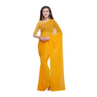 Women's Dyed Saree(Yellow,5 - 6 Mtrs) - ElegantAlpha