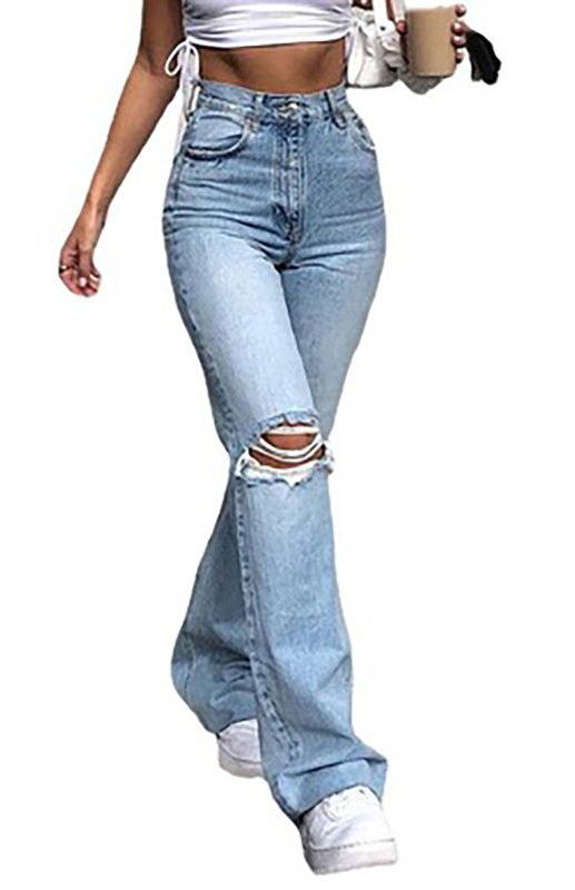 Women's Fashion Wide Leg Flared Jeans - ElegantAlpha®