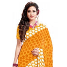 Womens Geogrette Saree with Blouse Digital Printed Saree (Yellow, 6.25 Mtr) - ElegantAlpha