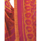 Womens Georgette Digital Printed Saree (Dark Pink, Orange, 6.25 Mtr) - ElegantAlpha