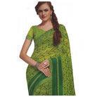 Womens Georgette Digital Printed Saree (Green, 6.25 Mtr) - ElegantAlpha