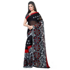 Women's Georgette Saree(Black,5 - 6 Mtrs) - ElegantAlpha