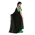 Women's Georgette Saree(Green,5 - 6 Mtrs) - ElegantAlpha