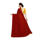 Women's Georgette Saree(Red,5 - 6 Mtrs) - ElegantAlpha