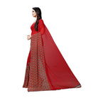 Women's Georgette Saree(Red,5 - 6 Mtrs) - ElegantAlpha