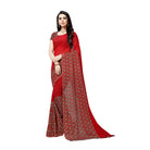 Women's Georgette Saree(Red,5 - 6 Mtrs) - ElegantAlpha