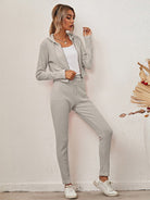 women's hooded cardigan long sleeve zipper casual suit - ElegantAlpha®