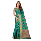 Women's Kanjivaram Silk Saree with Blouse (Green, 5 - 6 Mtrs) - ElegantAlpha