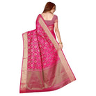 Women's Kanjivaram Silk Saree with Blouse (Pink, 5 - 6 Mtrs) - ElegantAlpha