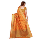 Women's Kanjivaram Silk Saree with Blouse (Yellow, 5 - 6 Mtrs) - ElegantAlpha