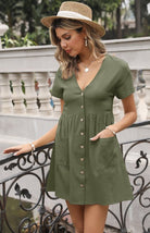 Women's Loose Shirt Dress - ElegantAlpha