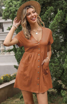 Women's Loose Shirt Dress - ElegantAlpha