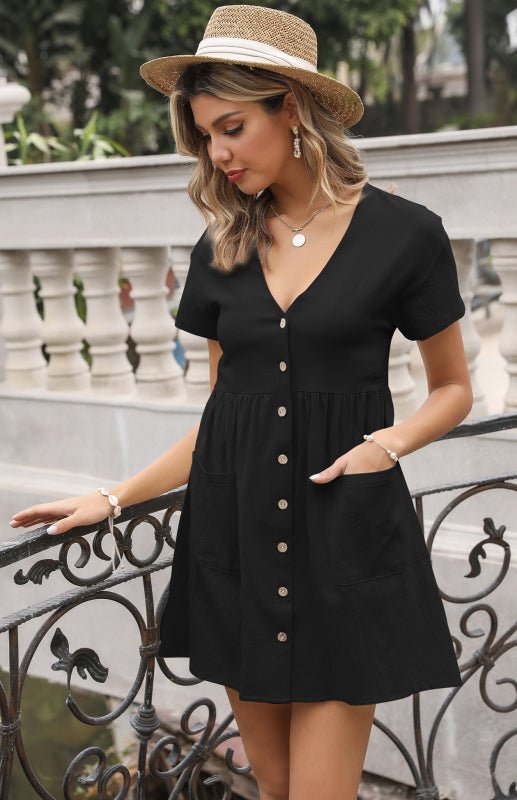 Women's Loose Shirt Dress - ElegantAlpha