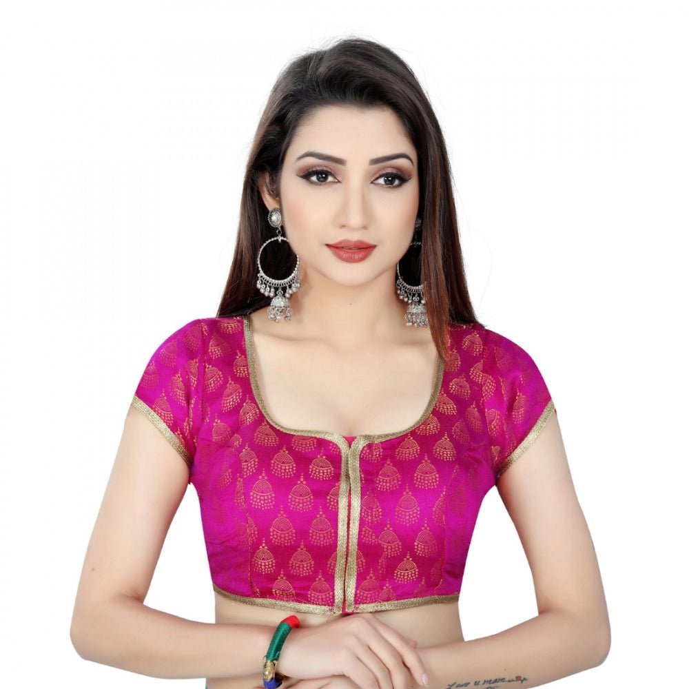 Women's Nylon, Inner - Cotton Full Stitched Padded Blouse (Pink) - ElegantAlpha