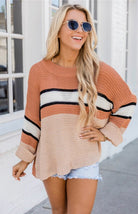 Women's Ol Commuter Striped Pullover Sweater - ElegantAlpha®