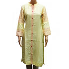 Women's Rayon Kurtis (Lemon Yellow, XL) - ElegantAlpha