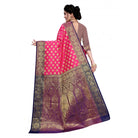 Women's Sana Silk Jacquard Saree With Blouse (Pink, 5 - 6 Mtrs) - ElegantAlpha