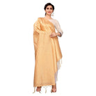 Women's Silk Pure weaving Work Duppatta (Beige, Length: 2 - 2.3 Mtrs) - ElegantAlpha