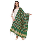 Women's Silk Pure weaving Work Duppatta (Green, Length: 2 - 2.3 Mtrs) - ElegantAlpha