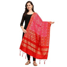 Women's Silk Pure weaving Work Duppatta (Pink, Length: 2 - 2.3 Mtrs) - ElegantAlpha