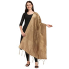 Women's Silk Pure Zari weaving Duppatta (Beige, Length: 2 - 2.3 Mtrs) - ElegantAlpha