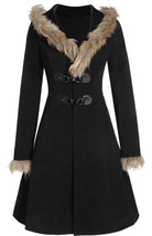 Women’s Solid Color Faux Fur Trim Hooded Coat - ElegantAlpha®