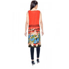 Women's Synthetic Kurtis (Orange, L) - ElegantAlpha