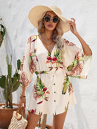 Woven Flower Casual Dress - ElegantAlpha