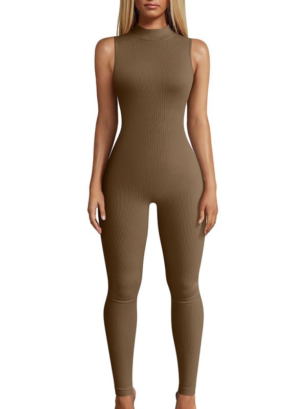 Yoga Jumpsuit Slim Turtleneck Jumpsuit - ElegantAlpha