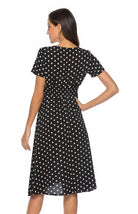 Polka Dot Short Sleeve Dress - ElegantAlpha®