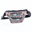 Elephant Print Cotton Bum Bag Fanny Pack Waist Travel Bag - ElegantAlpha®