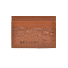 Croc Embossed Leather Card Holder - ElegantAlpha®