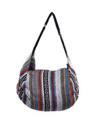 Bohotusk Striped Multi Coloured Cotton Canvas Duffle Bag - ElegantAlpha®